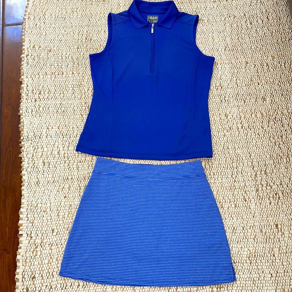 Golf set! Perfectly matched IZOD top size M with lola skirt in size S